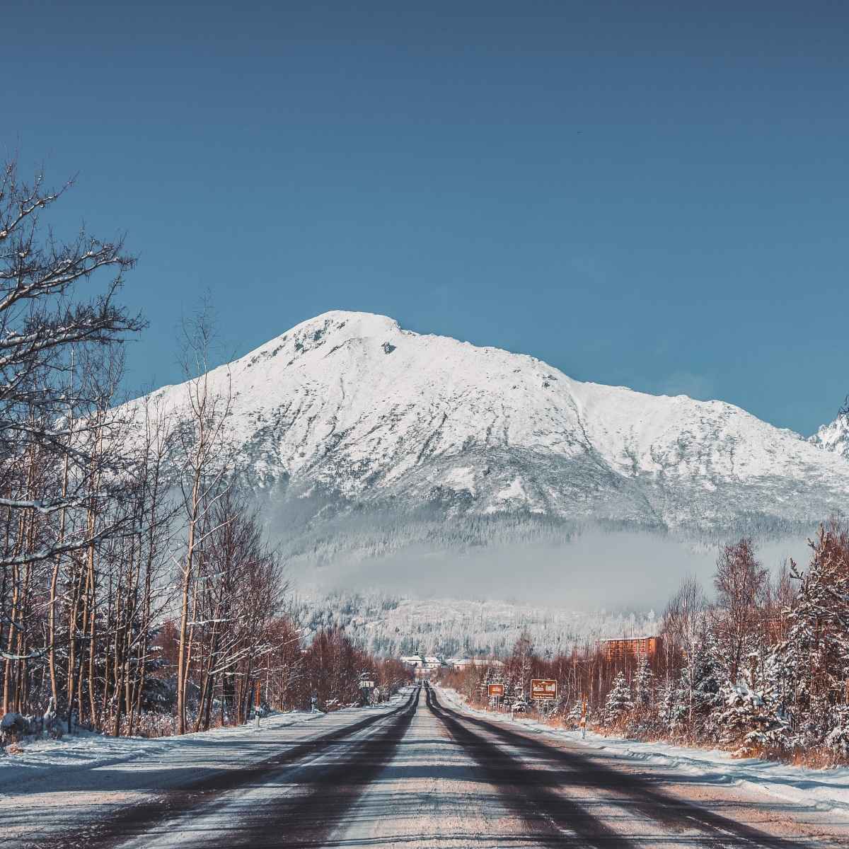 strada da zakopane in inverno
