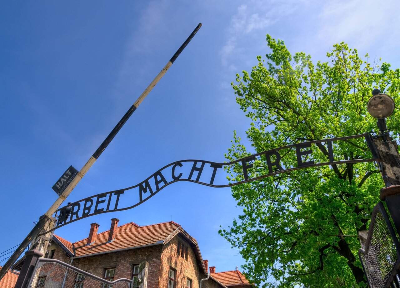 Auschwitz Poort (Arbeit macht frei)